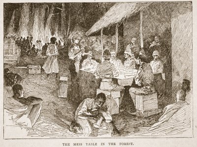 De mess tafel in het bos, illustratie uit 